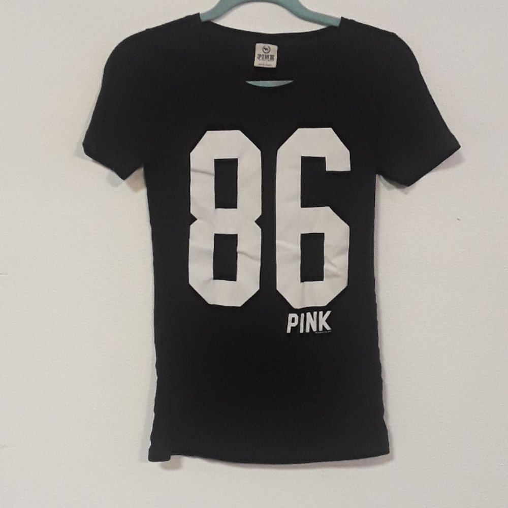 *C1 -VTG. PINK BY VICTORIA'S SECRET 86 SZ. SM BLK SHIRT